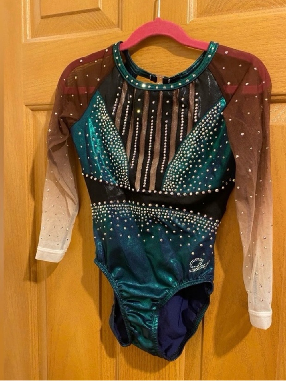 Woman’s GK Elite Rhinetone Gymnastics Leotard size Adult xs